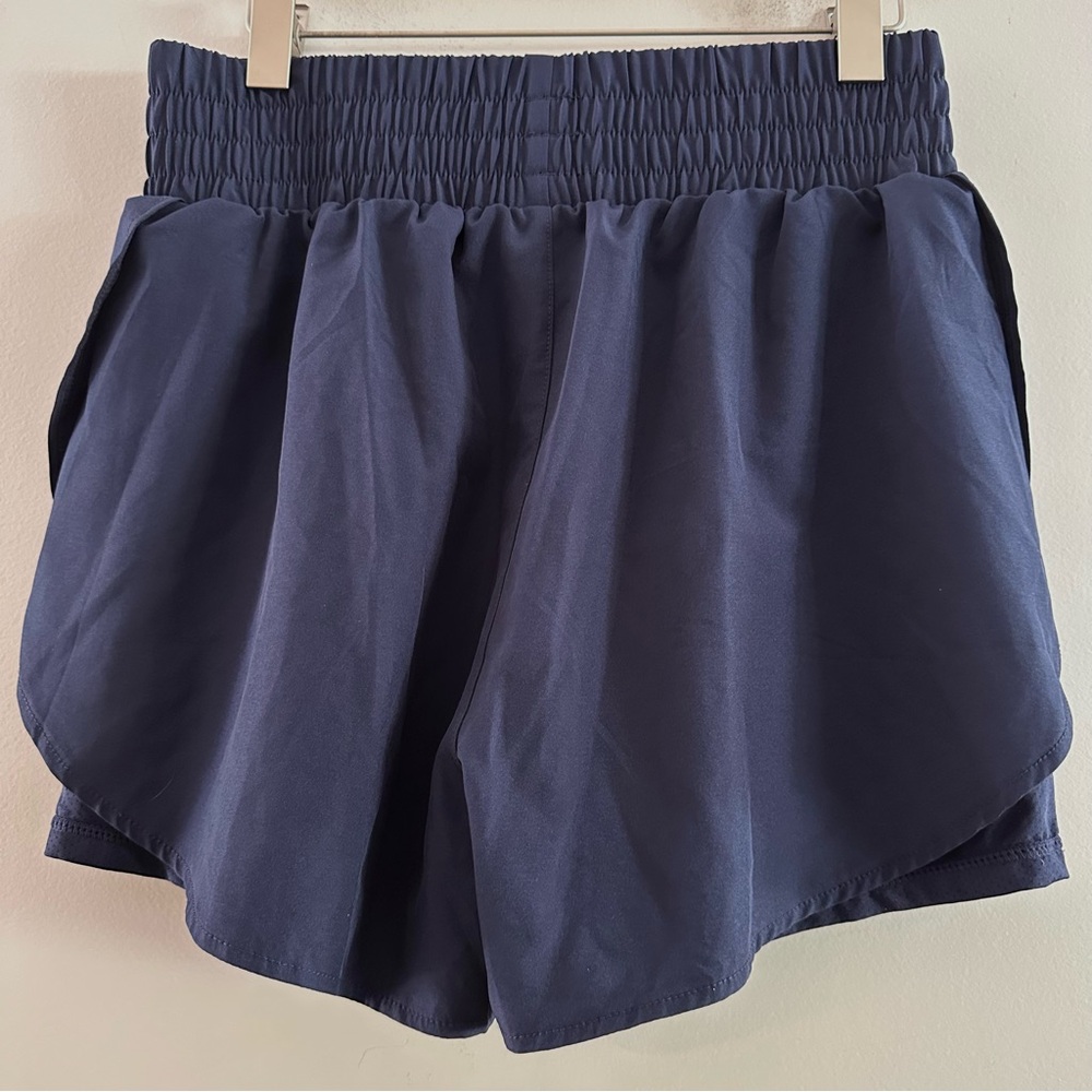 Women's Size Large Navy Blue Athletic Running Shorts